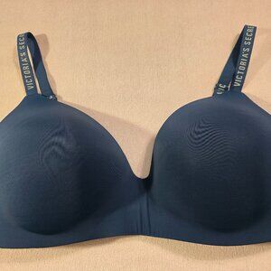 Victorias Secret 40D Navy Blue The T-shirt Lightly Lined Wireless Bra GUC Smooth